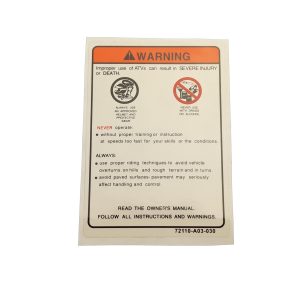Warning Sticker,Riding