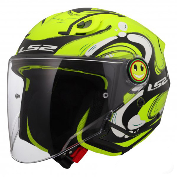 KASK MOTOCYKLOWY KID LS2 OF622 FUNNY II GLUP YELLOW JET