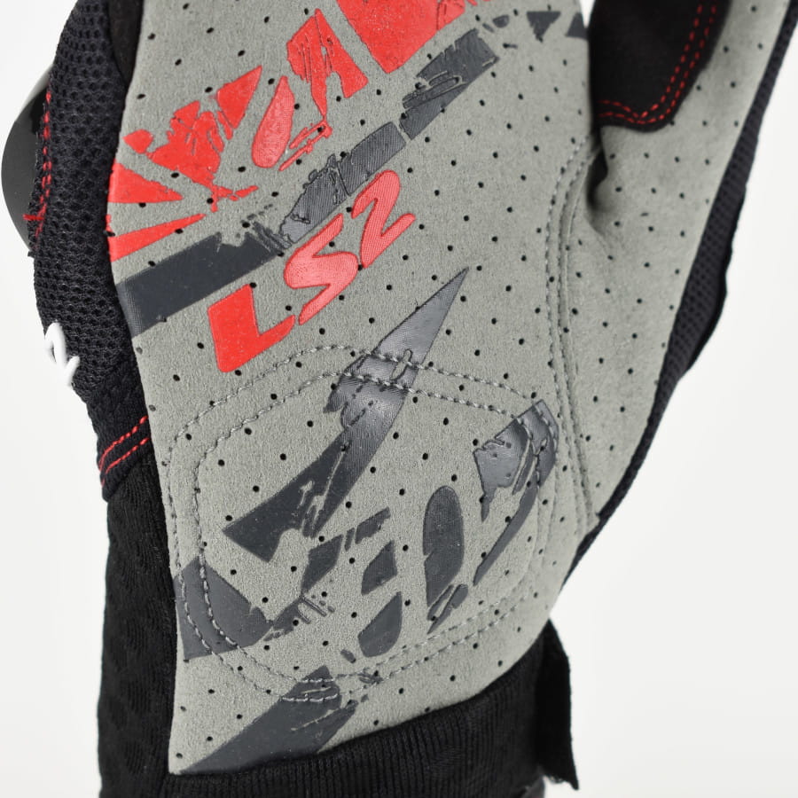 Rękawice Motocyklowe LS2 Chaki Man Black L - obrazek 12