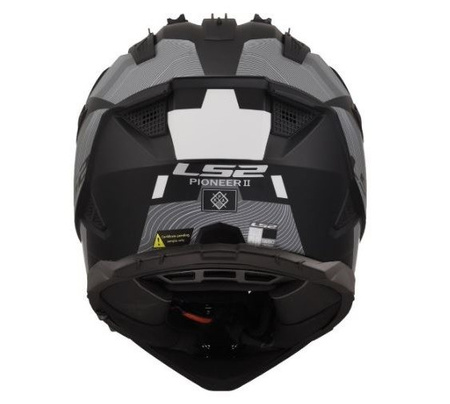 LS2 MX702 PIONEER II HILL MATT BLACK WHITE-06 XS 467022211XS