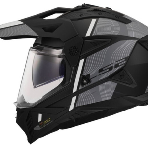 LS2 MX702 PIONEER II HILL MATT BLACK WHITE-06 XS 467022211XS - obrazek 3